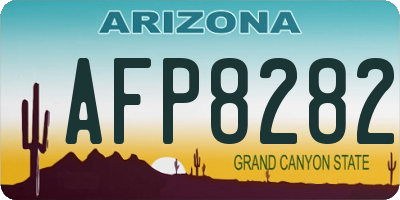 AZ license plate AFP8282