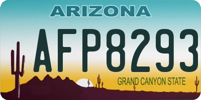 AZ license plate AFP8293