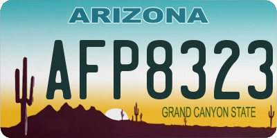 AZ license plate AFP8323