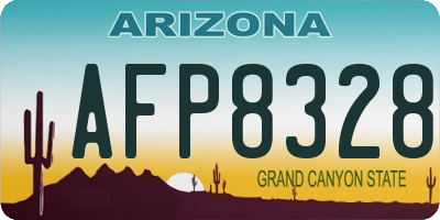 AZ license plate AFP8328