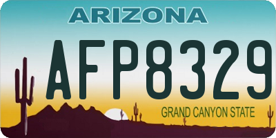 AZ license plate AFP8329