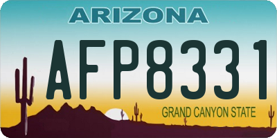 AZ license plate AFP8331