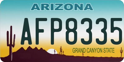 AZ license plate AFP8335