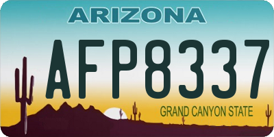AZ license plate AFP8337