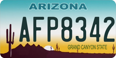 AZ license plate AFP8342