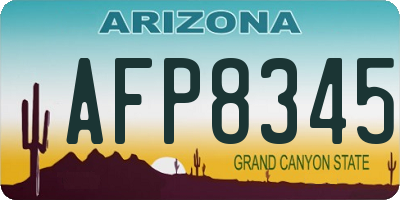AZ license plate AFP8345