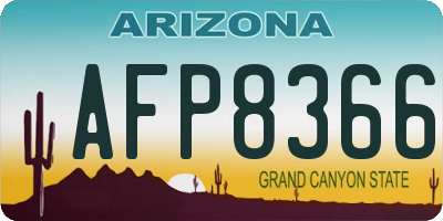 AZ license plate AFP8366
