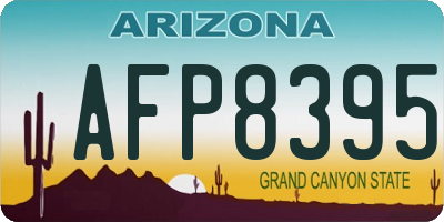 AZ license plate AFP8395