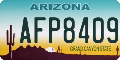 AZ license plate AFP8409