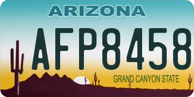 AZ license plate AFP8458