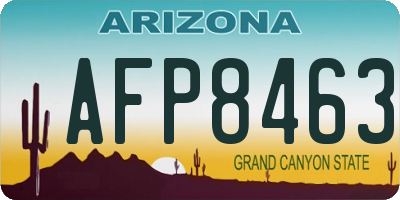AZ license plate AFP8463