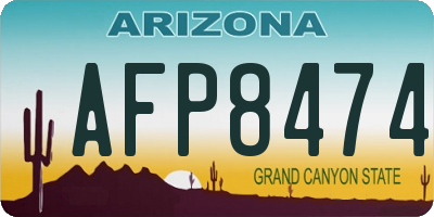 AZ license plate AFP8474