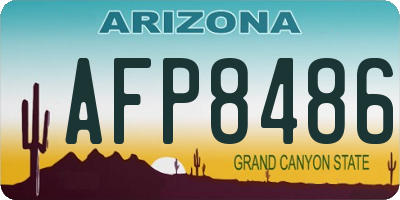 AZ license plate AFP8486