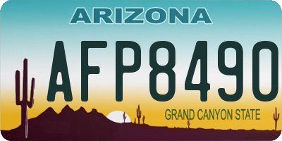 AZ license plate AFP8490