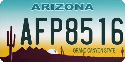 AZ license plate AFP8516