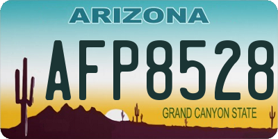 AZ license plate AFP8528