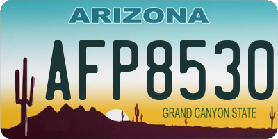 AZ license plate AFP8530