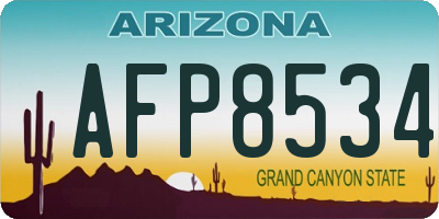 AZ license plate AFP8534