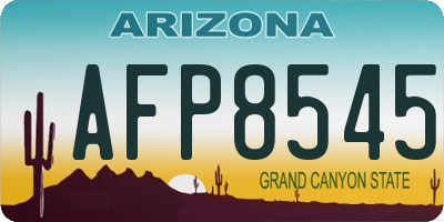 AZ license plate AFP8545