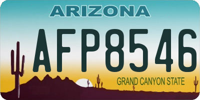 AZ license plate AFP8546