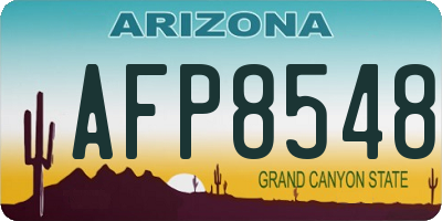 AZ license plate AFP8548