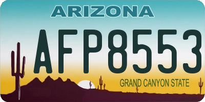 AZ license plate AFP8553