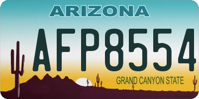 AZ license plate AFP8554