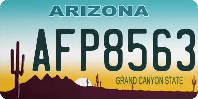 AZ license plate AFP8563