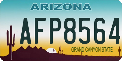 AZ license plate AFP8564