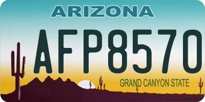 AZ license plate AFP8570