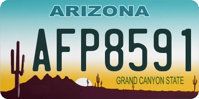 AZ license plate AFP8591