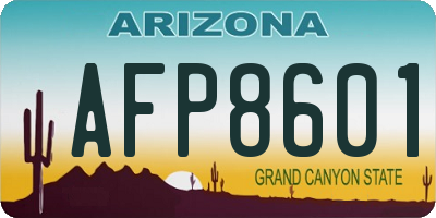 AZ license plate AFP8601