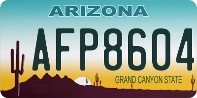 AZ license plate AFP8604