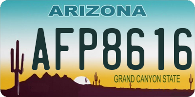 AZ license plate AFP8616