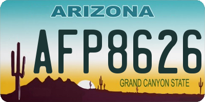 AZ license plate AFP8626