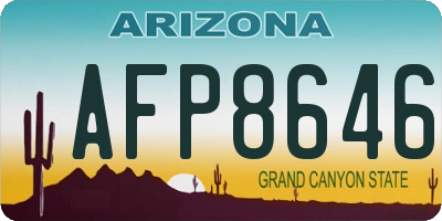 AZ license plate AFP8646