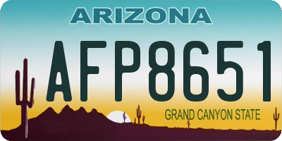 AZ license plate AFP8651