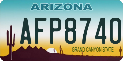 AZ license plate AFP8740