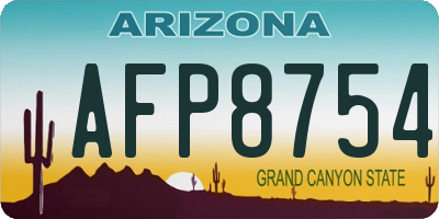 AZ license plate AFP8754