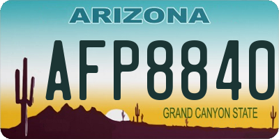 AZ license plate AFP8840
