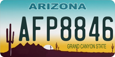 AZ license plate AFP8846
