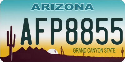 AZ license plate AFP8855