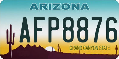 AZ license plate AFP8876