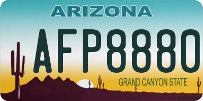 AZ license plate AFP8880