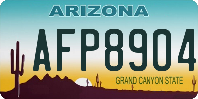 AZ license plate AFP8904