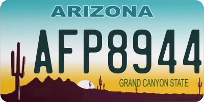 AZ license plate AFP8944