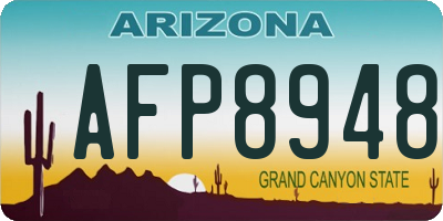 AZ license plate AFP8948