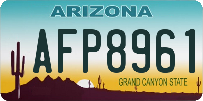 AZ license plate AFP8961