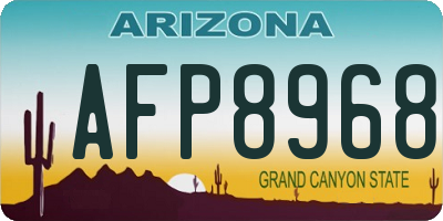 AZ license plate AFP8968