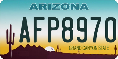 AZ license plate AFP8970